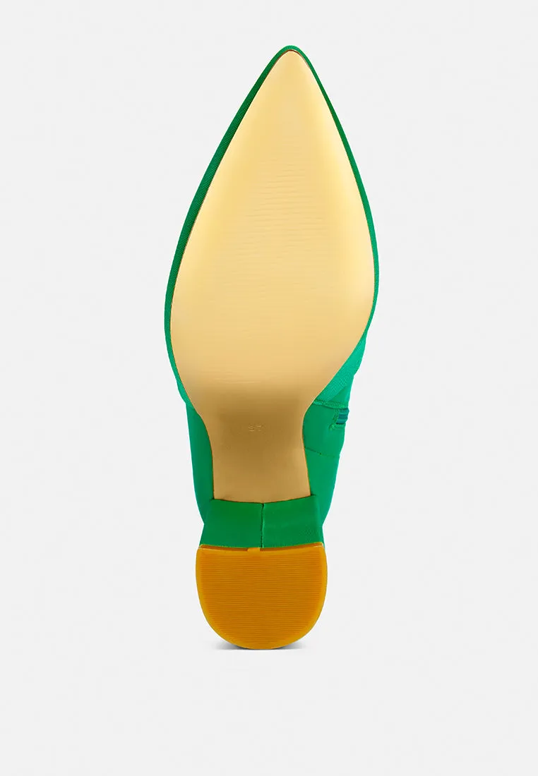 Schiffer High Block Heeled Long Boot By Ruw
