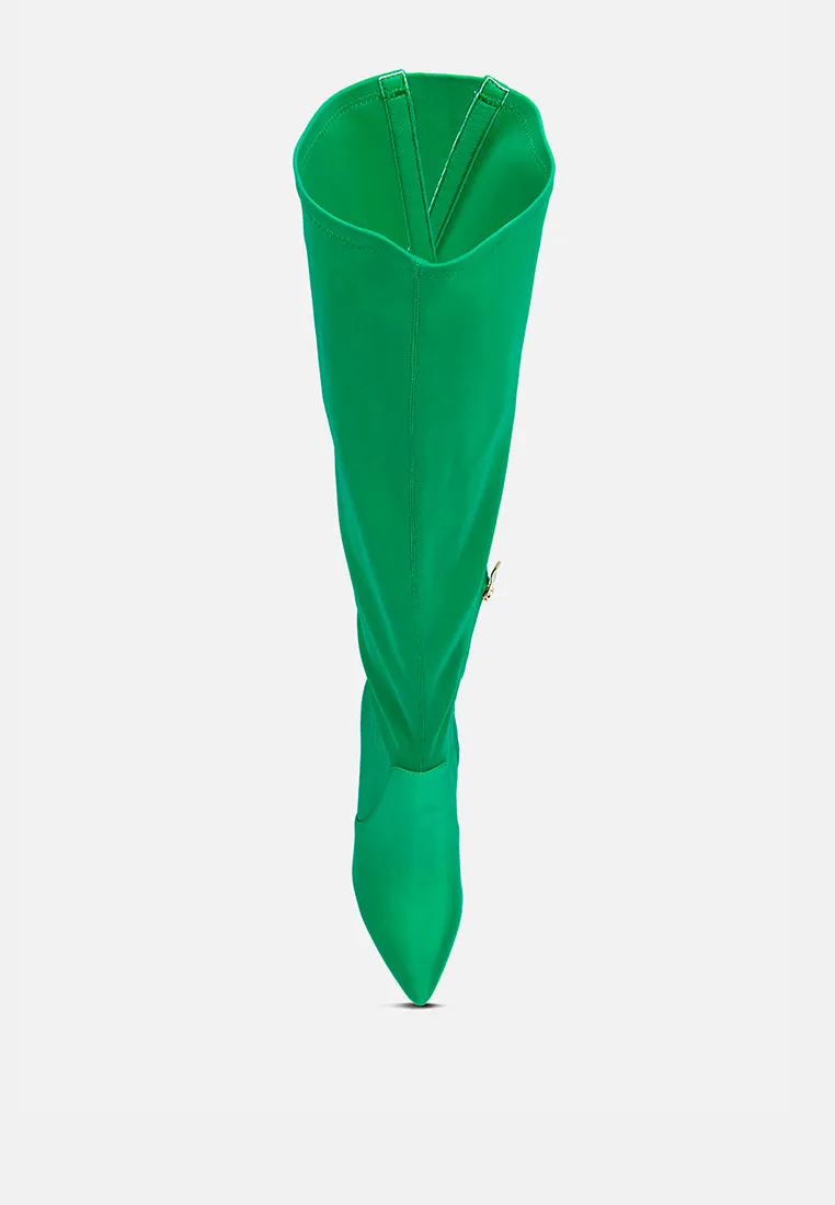 Schiffer High Block Heeled Long Boot By Ruw