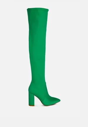 Schiffer High Block Heeled Long Boot By Ruw