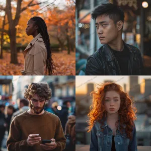 Seasonal Outdoor Portraits AI MidJourney Image Prompt, 8910