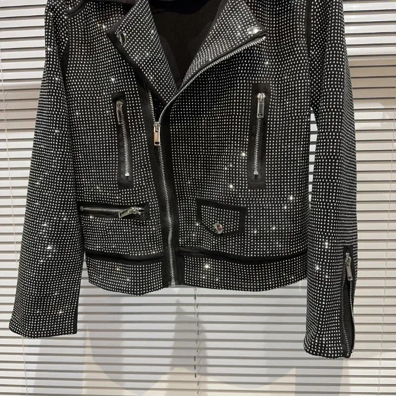 Sequin Biker Jacket
