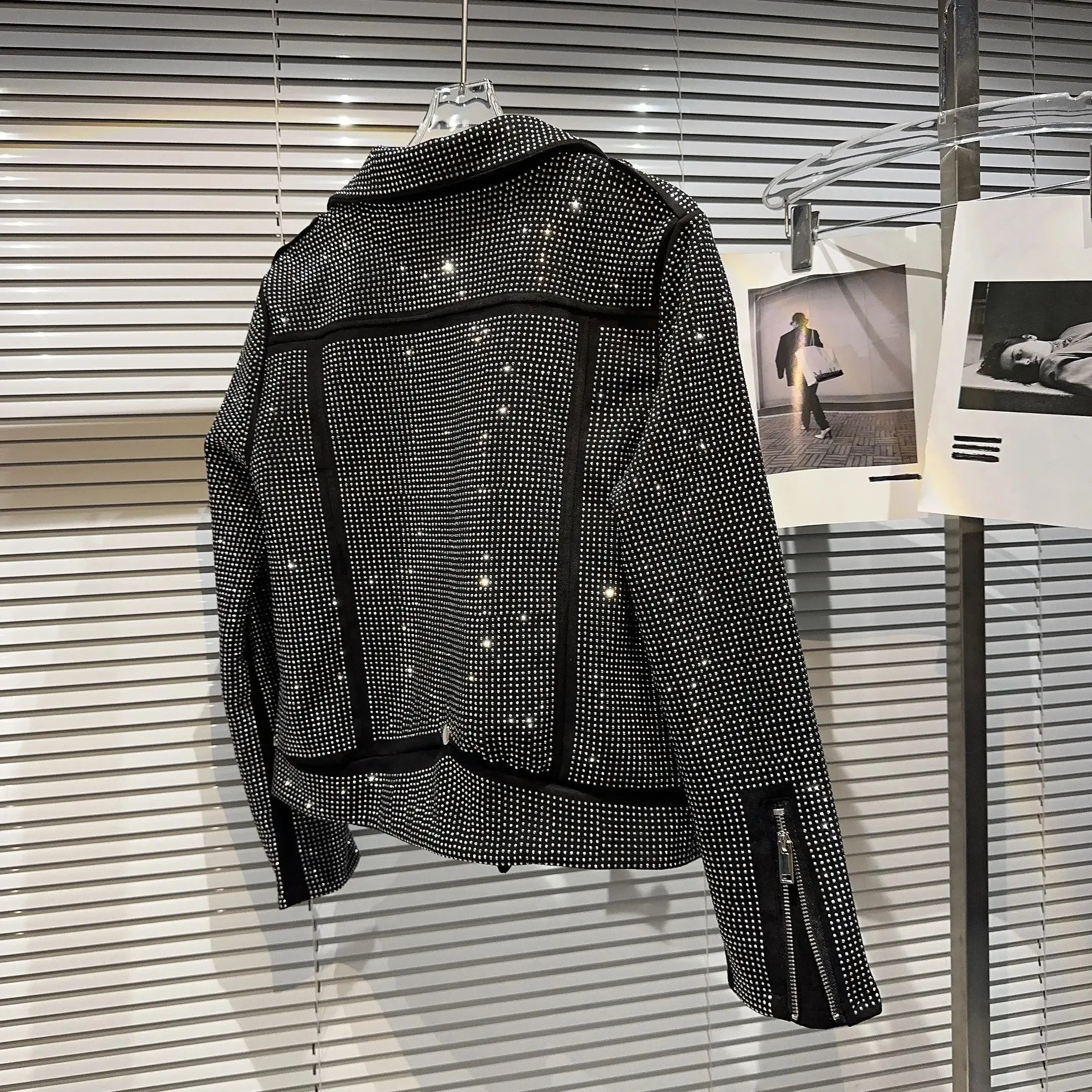 Sequin Biker Jacket