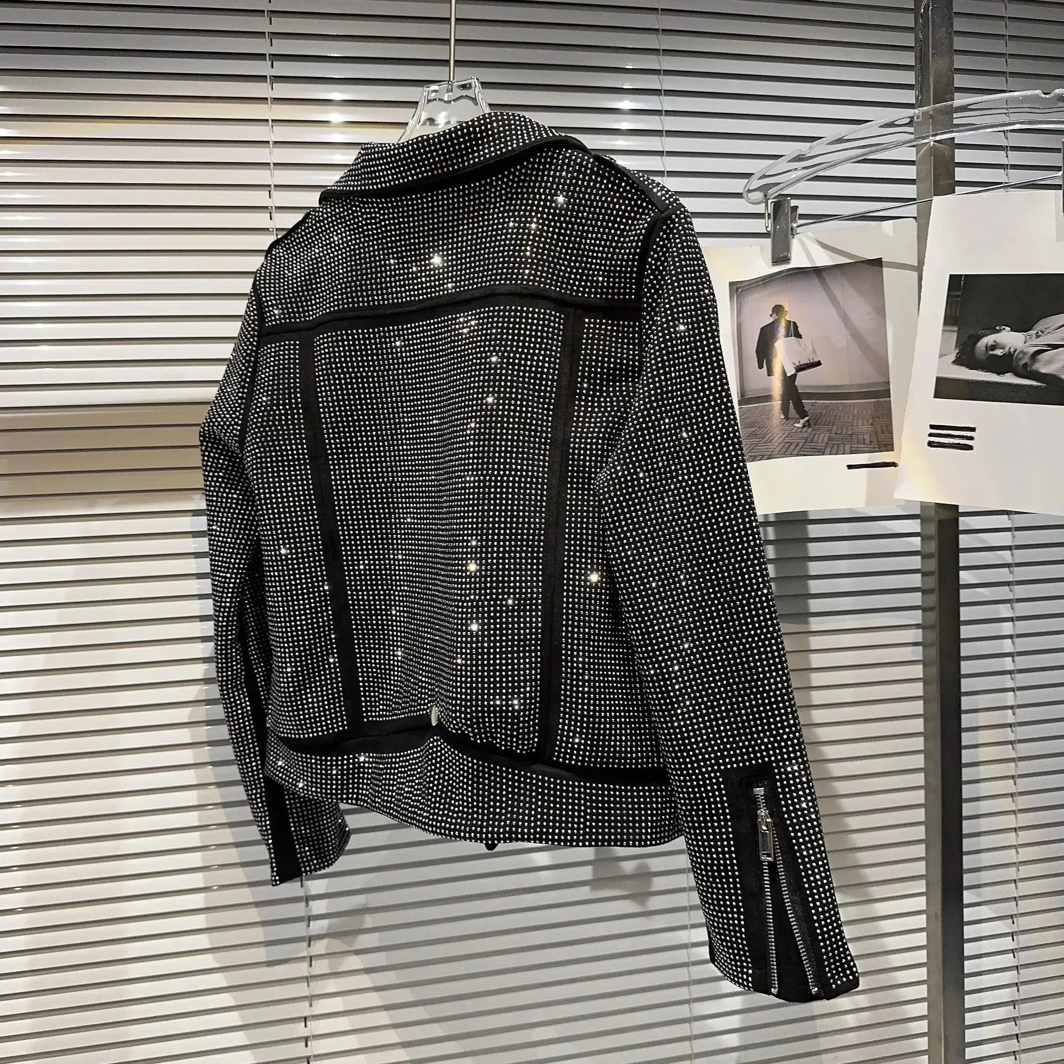 Sequin Biker Jacket