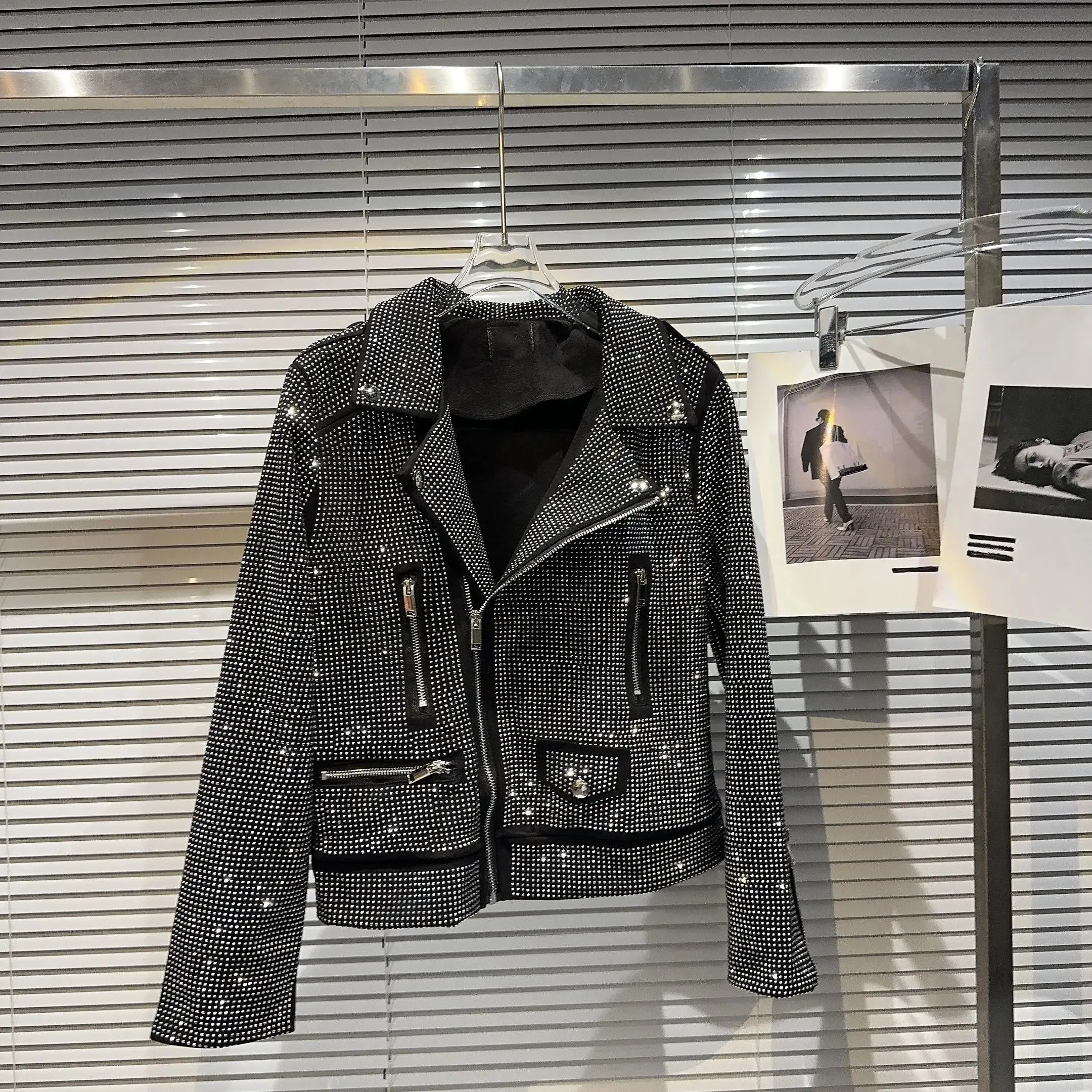 Sequin Biker Jacket