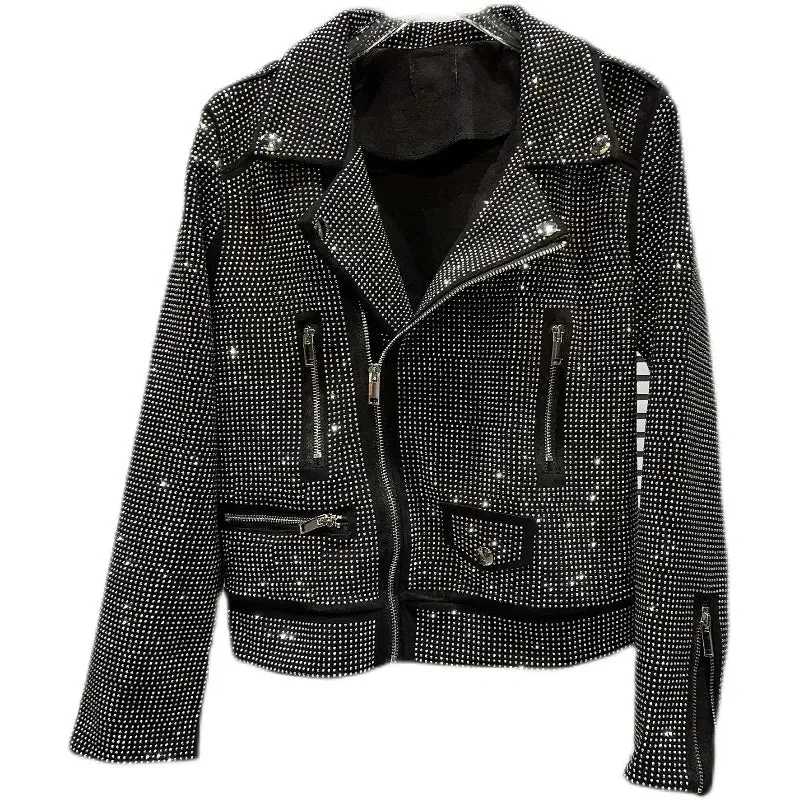 Sequin Biker Jacket