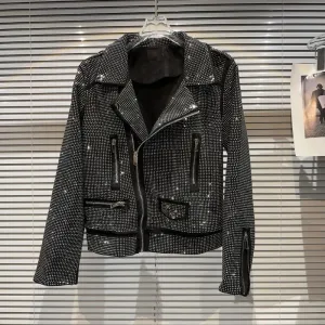 Sequin Biker Jacket