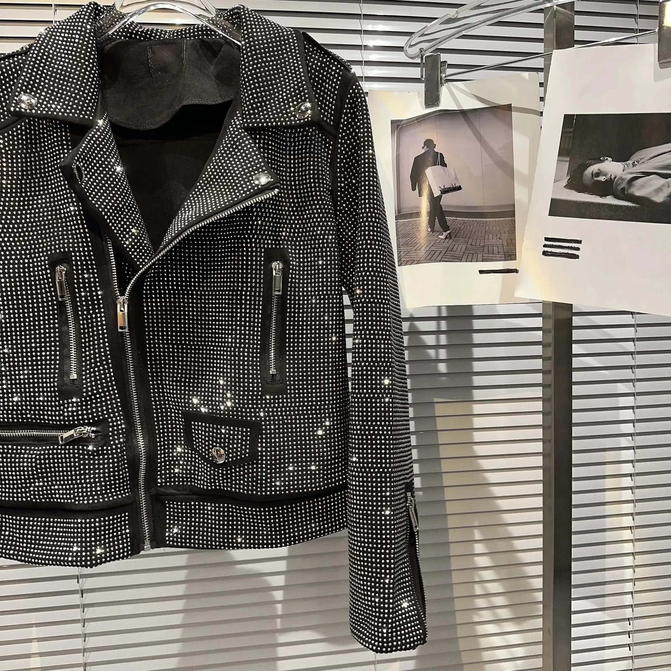 Sequin Biker Jacket