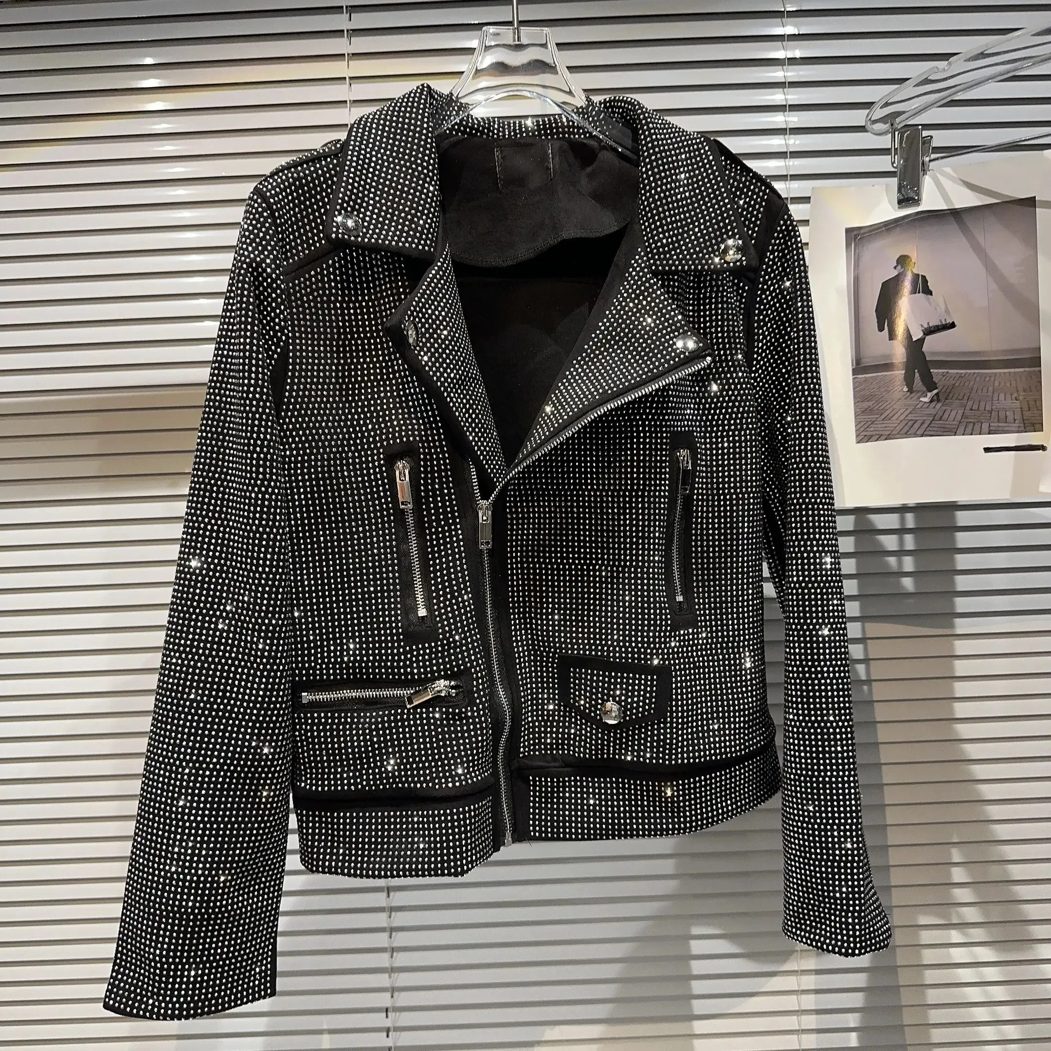 Sequin Biker Jacket