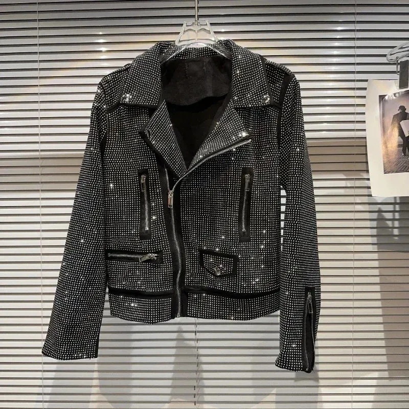 Sequin Biker Jacket
