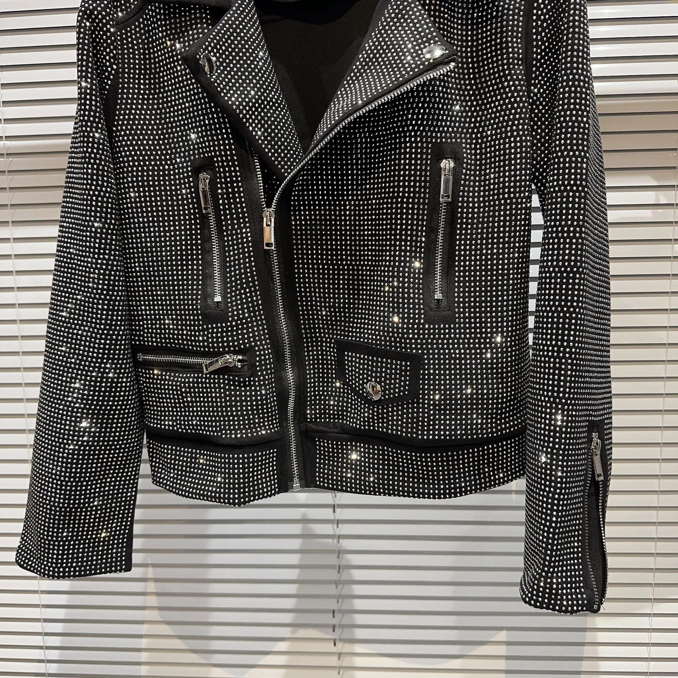Sequin Biker Jacket