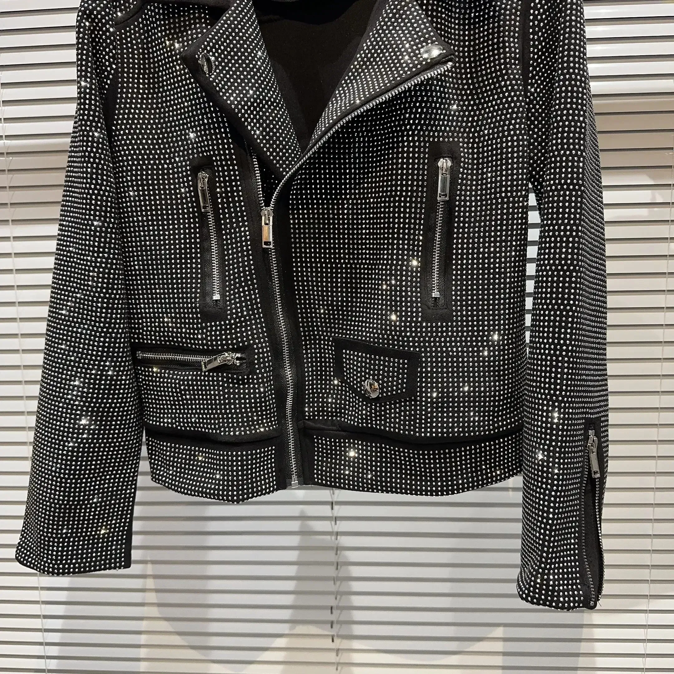Sequin Biker Jacket