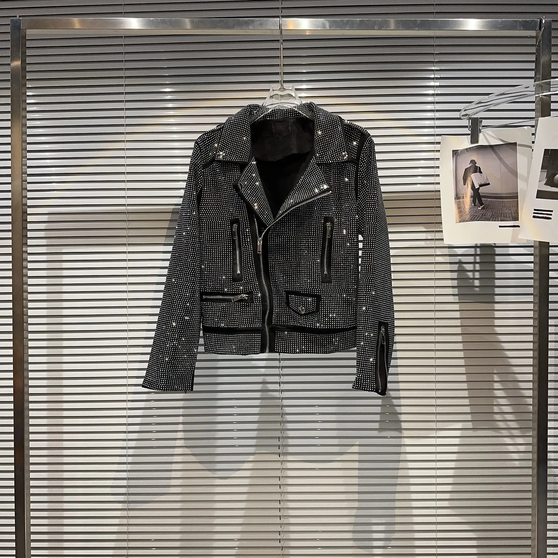 Sequin Biker Jacket