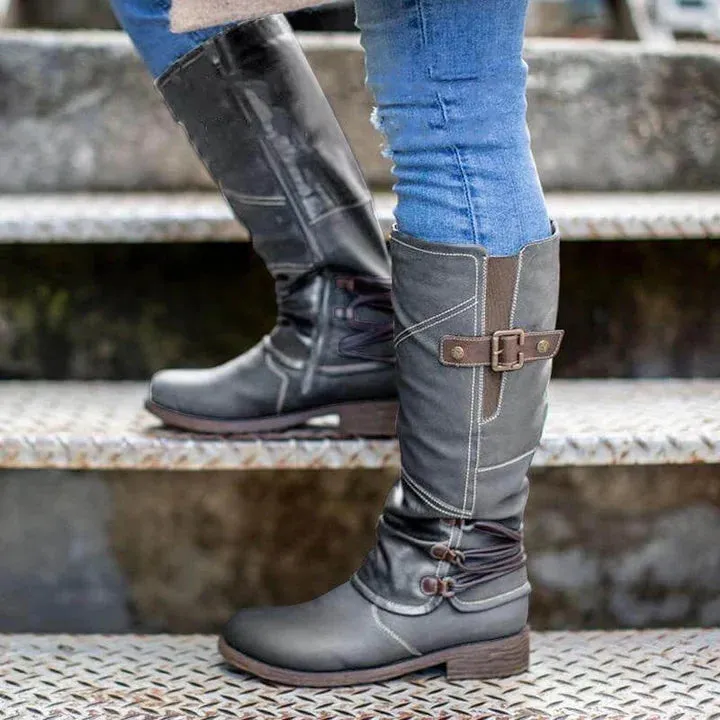 Serafina Over-the-Knee Heeled Winter Boots