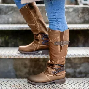 Serafina Over-the-Knee Heeled Winter Boots