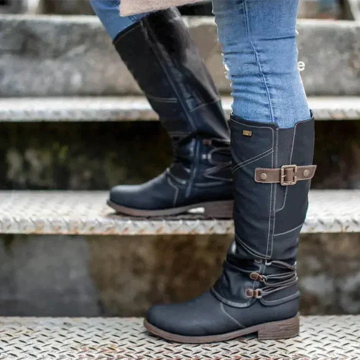 Serafina Over-the-Knee Heeled Winter Boots