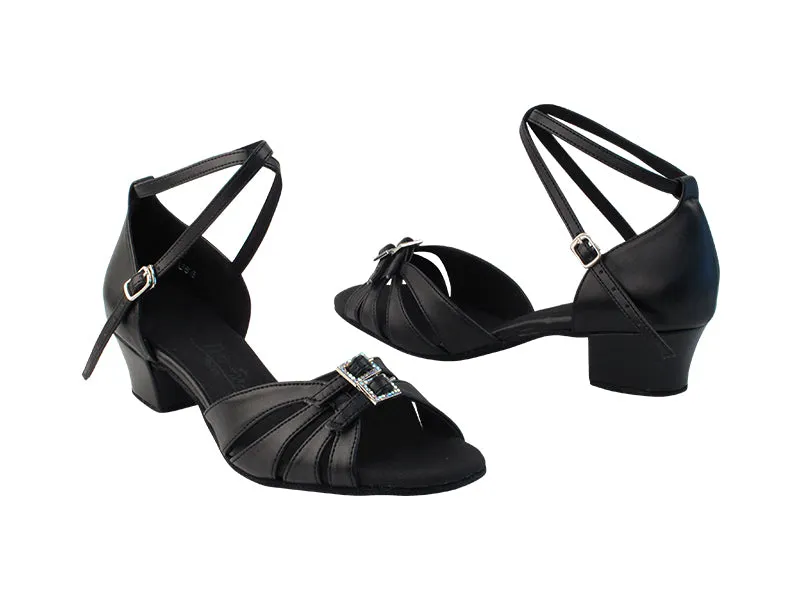 SERARhinestone1131 #71 Black PU_X-Strap Ankle with loop
