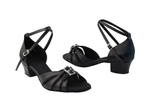 SERARhinestone1131 #71 Black PU_X-Strap Ankle with loop