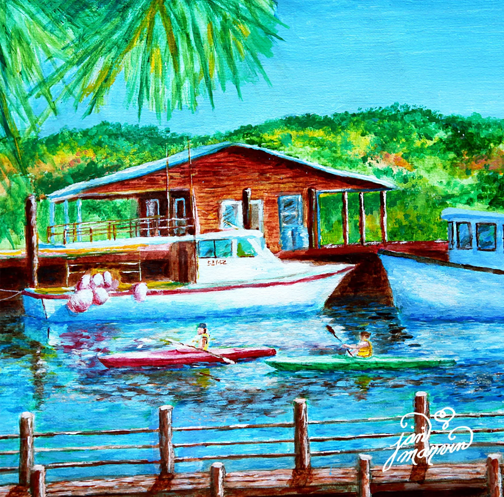 Shem Creek Tile Mural, High Quality (won't fade), Indoor or Outdoor, Beach Wall Tiles, Backsplash, Shower, Mosaic