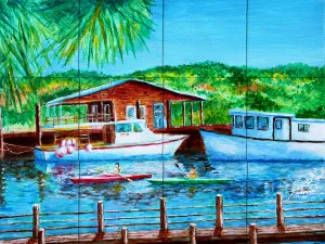 Shem Creek Tile Mural, High Quality (won't fade), Indoor or Outdoor, Beach Wall Tiles, Backsplash, Shower, Mosaic