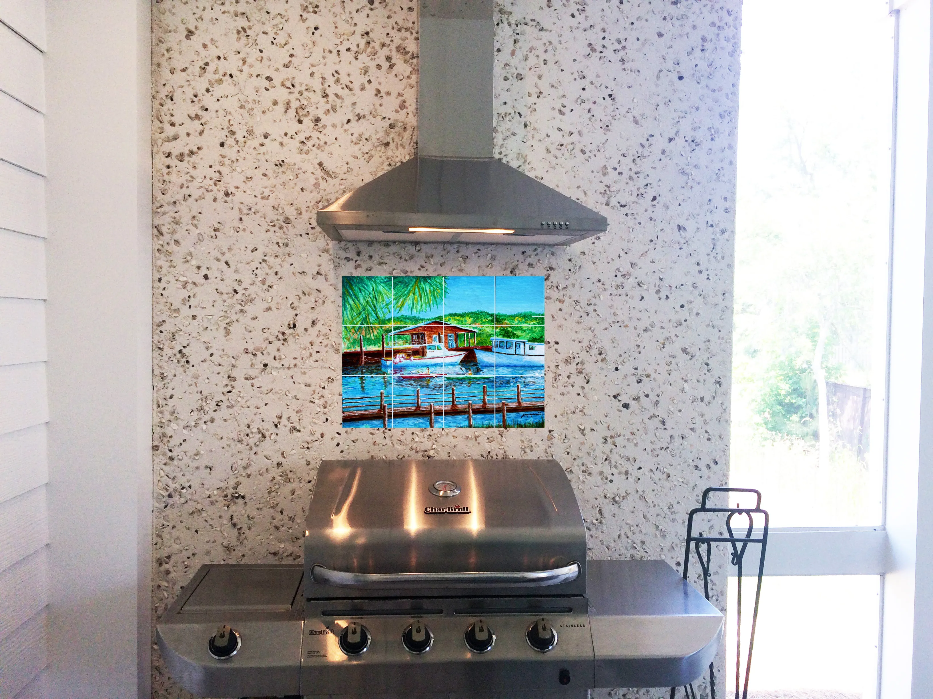 Shem Creek Tile Mural, High Quality (won't fade), Indoor or Outdoor, Beach Wall Tiles, Backsplash, Shower, Mosaic
