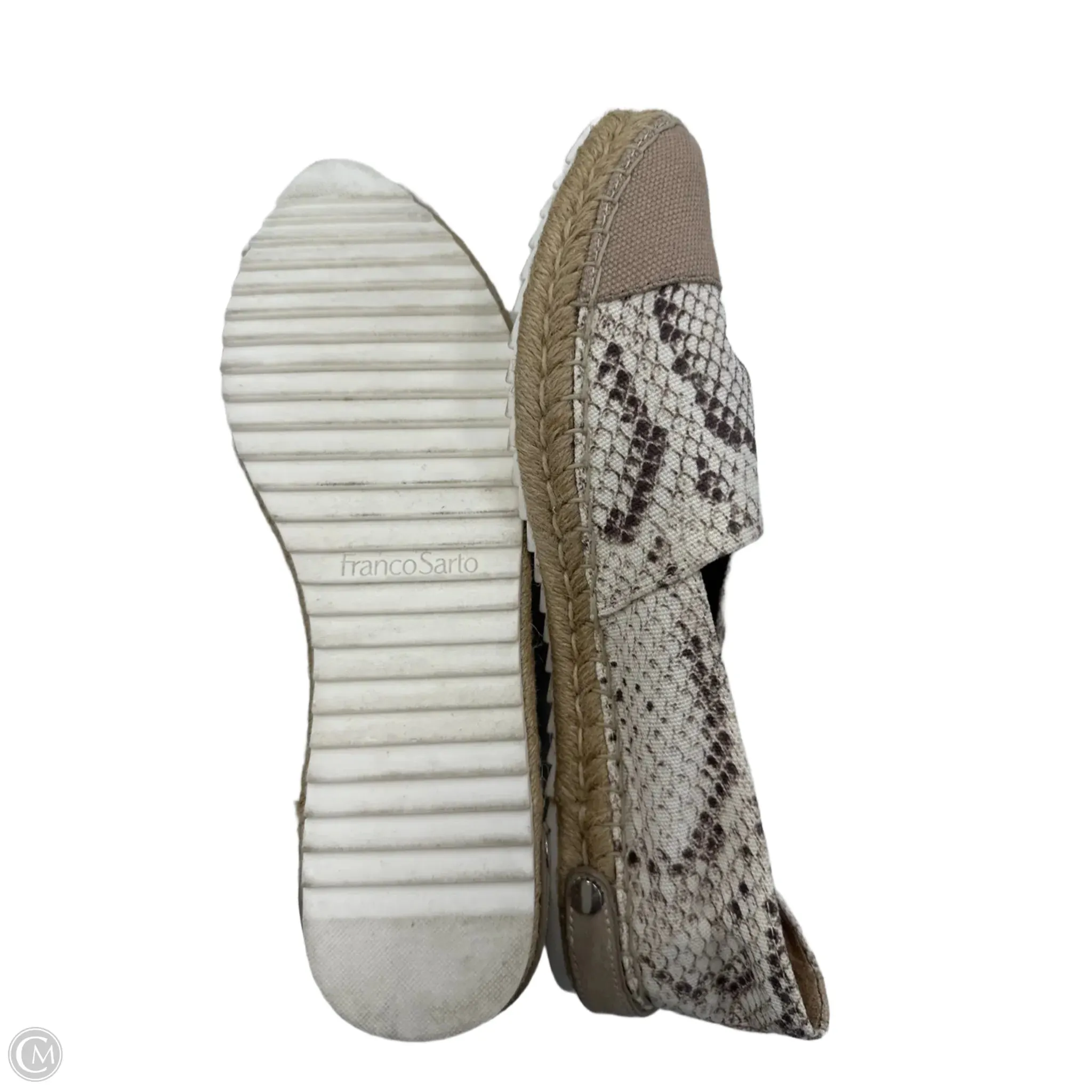 Shoes Flats By Franco Sarto In Snakeskin Print, Size: 9.5