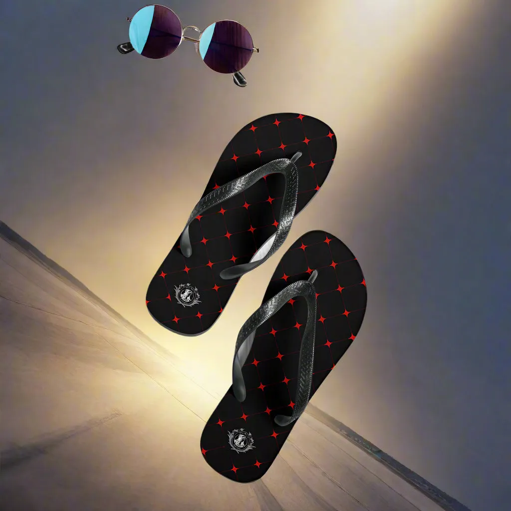 Silk Road Crimson Diamond Designer Summer Footwear Flip Flops