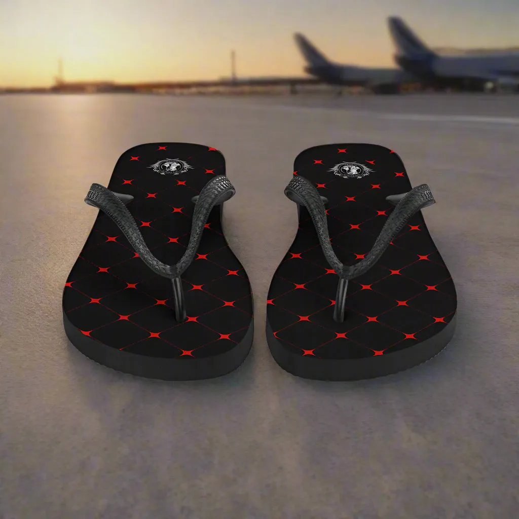 Silk Road Crimson Diamond Designer Summer Footwear Flip Flops