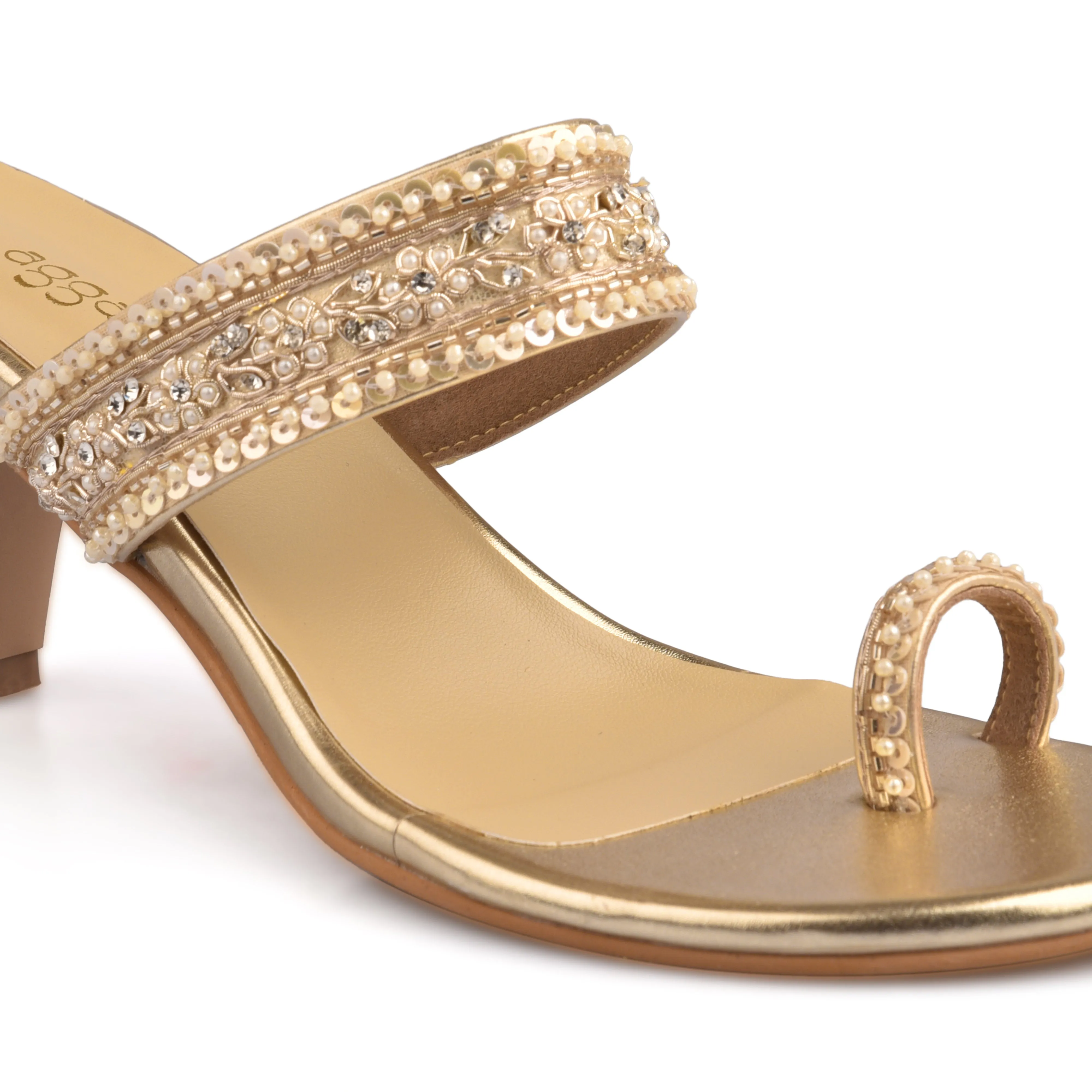 Silver Pearl Heels