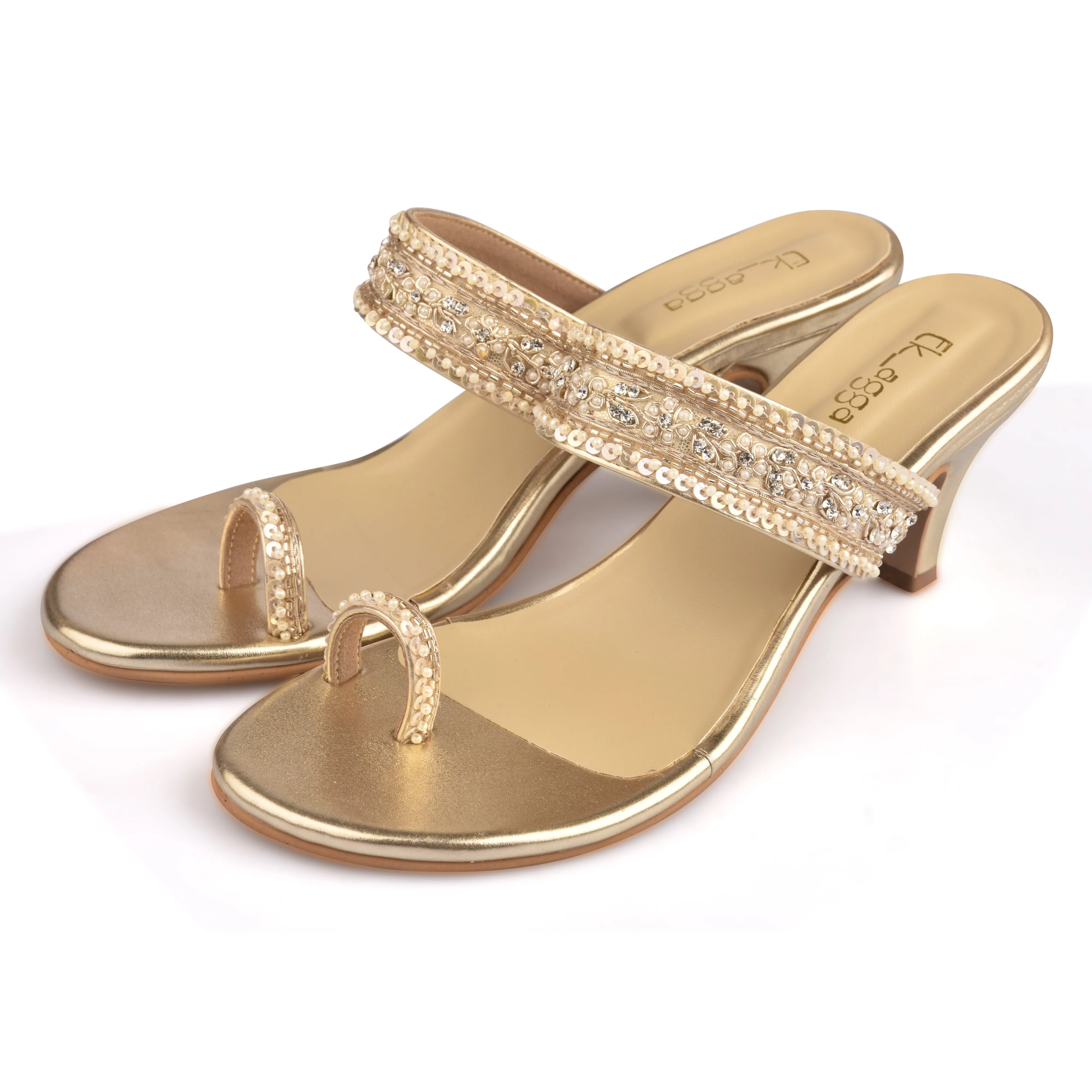 Silver Pearl Heels