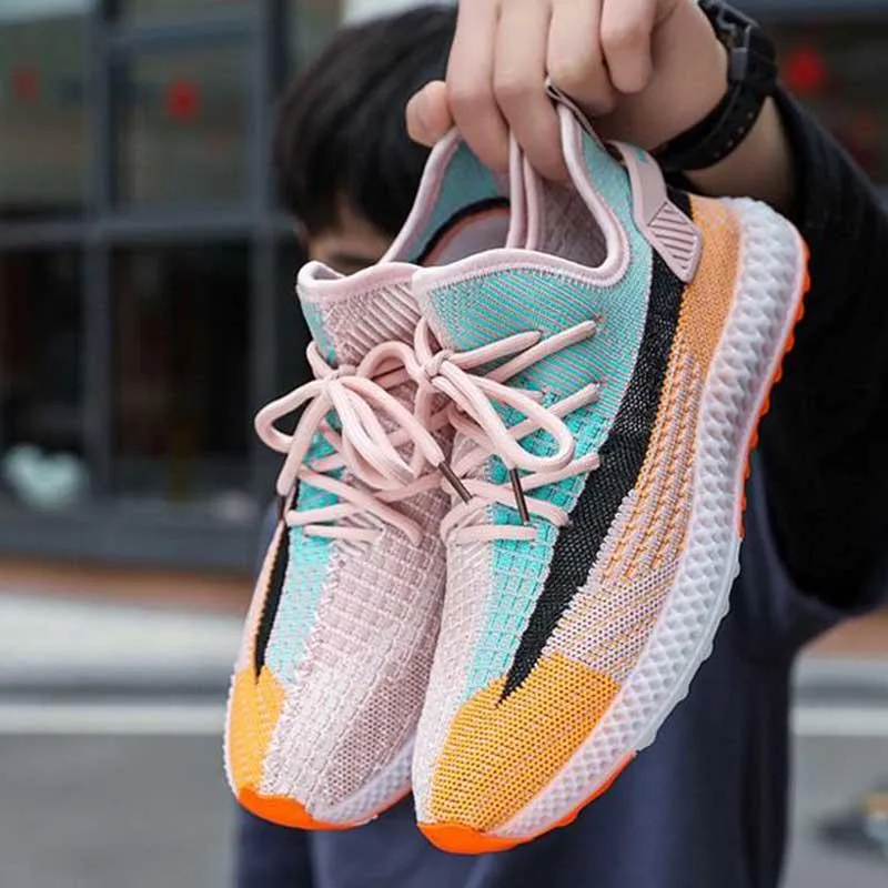 Size 39-44 Summer Men Sneakers Lightweight Breathable Basketball Running Shoes Student Deodorant Flying Woven Mesh Sports Shoes