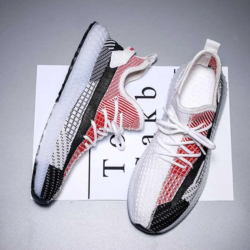 Size 39-44 Summer Men Sneakers Lightweight Breathable Basketball Running Shoes Student Deodorant Flying Woven Mesh Sports Shoes