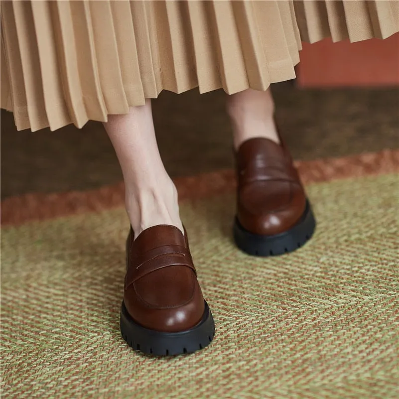 Slip On Round Toe Shoes Ladies Casual Footwear