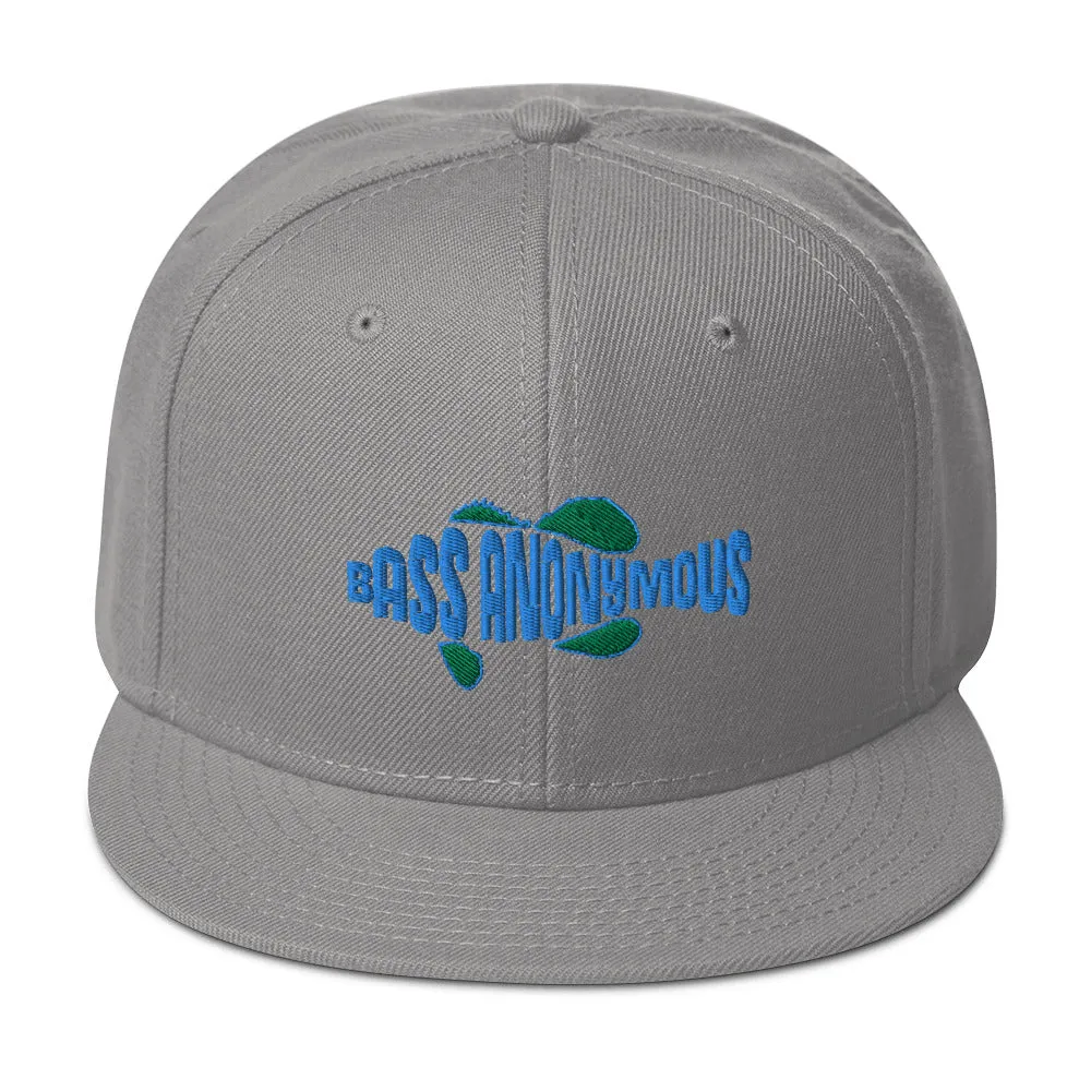 Snapback Hat-Bass Anonymous Swim Logo Blue