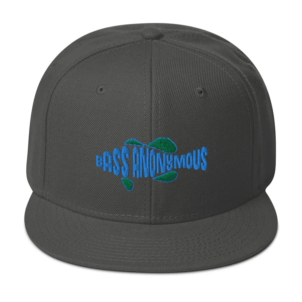 Snapback Hat-Bass Anonymous Swim Logo Blue