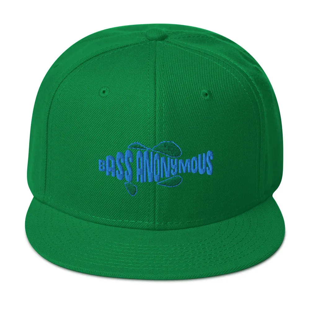 Snapback Hat-Bass Anonymous Swim Logo Blue