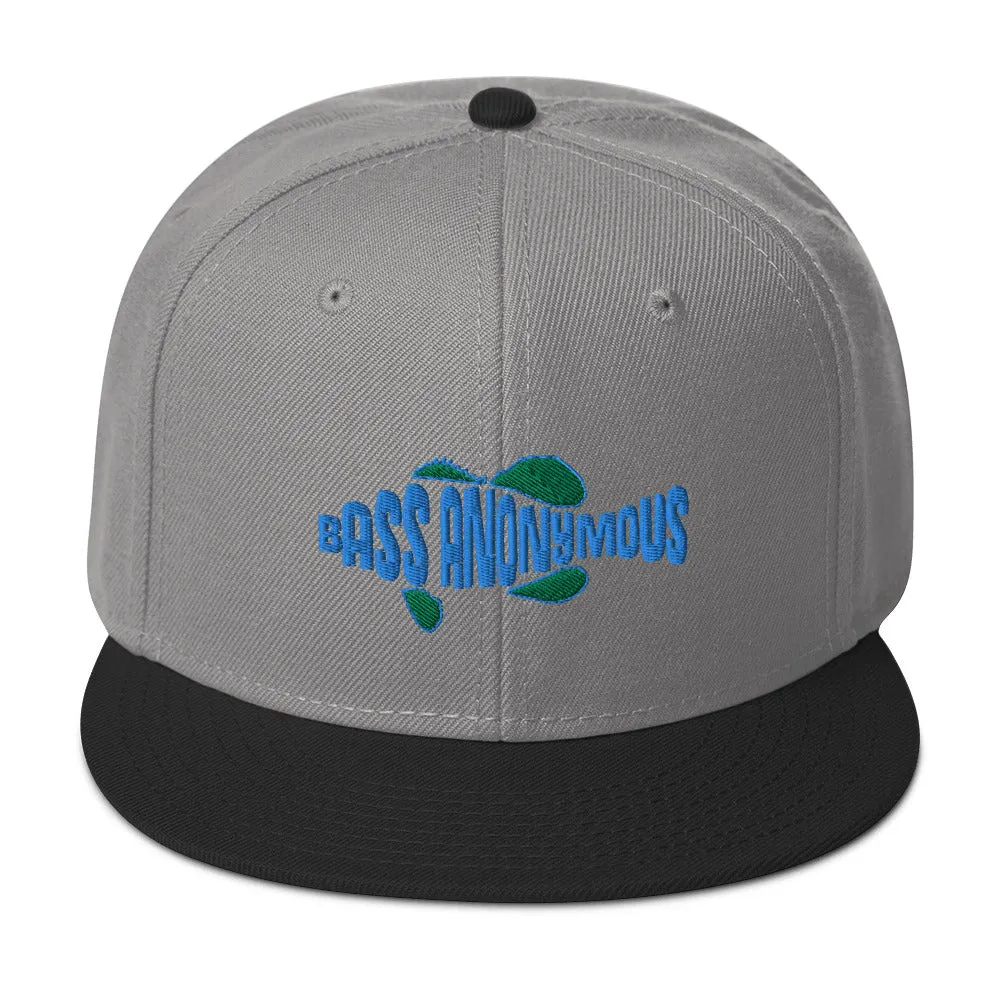 Snapback Hat-Bass Anonymous Swim Logo Blue
