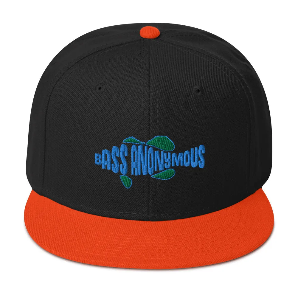 Snapback Hat-Bass Anonymous Swim Logo Blue