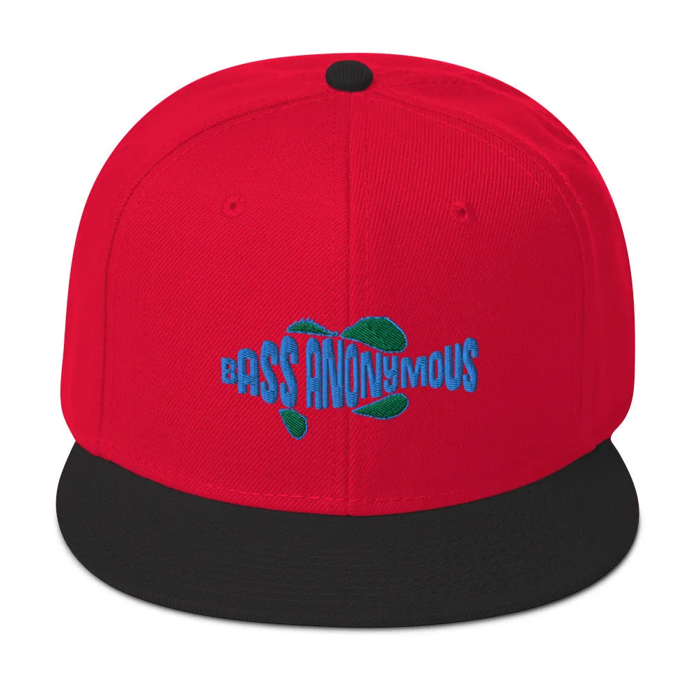 Snapback Hat-Bass Anonymous Swim Logo Blue