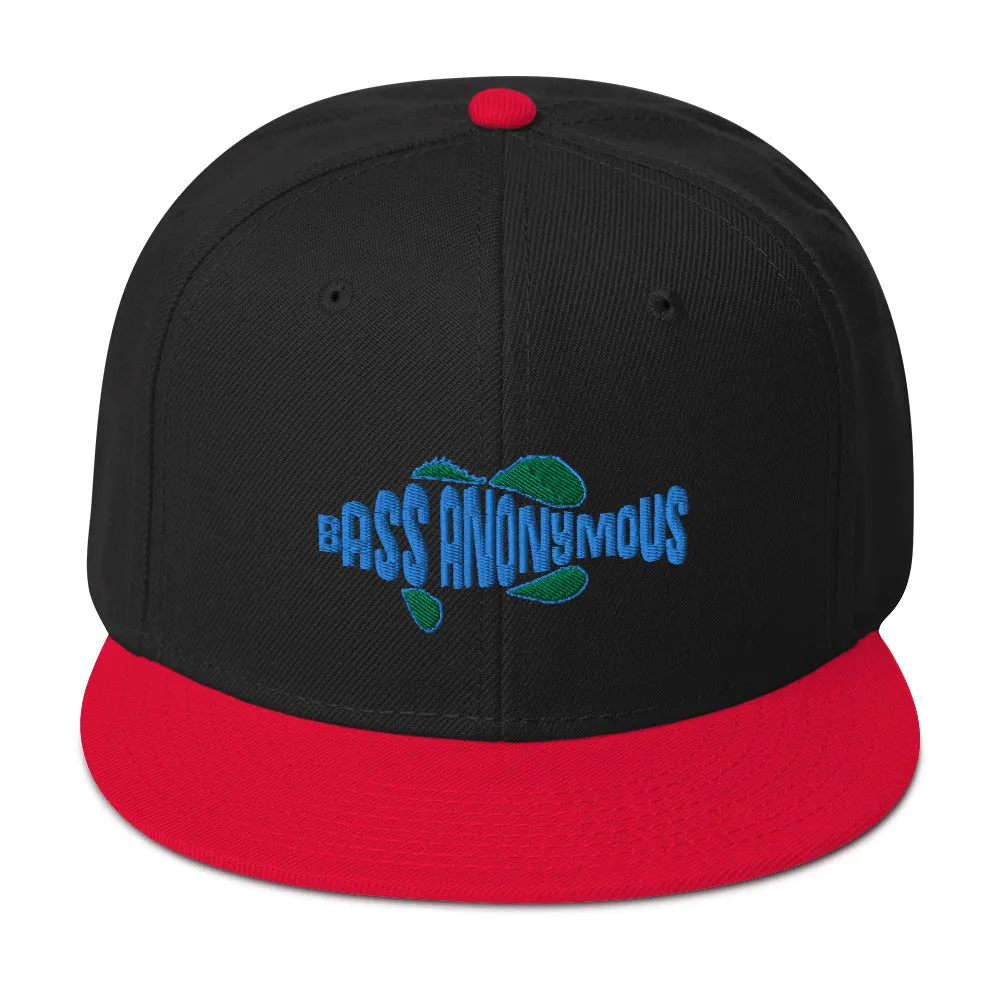 Snapback Hat-Bass Anonymous Swim Logo Blue