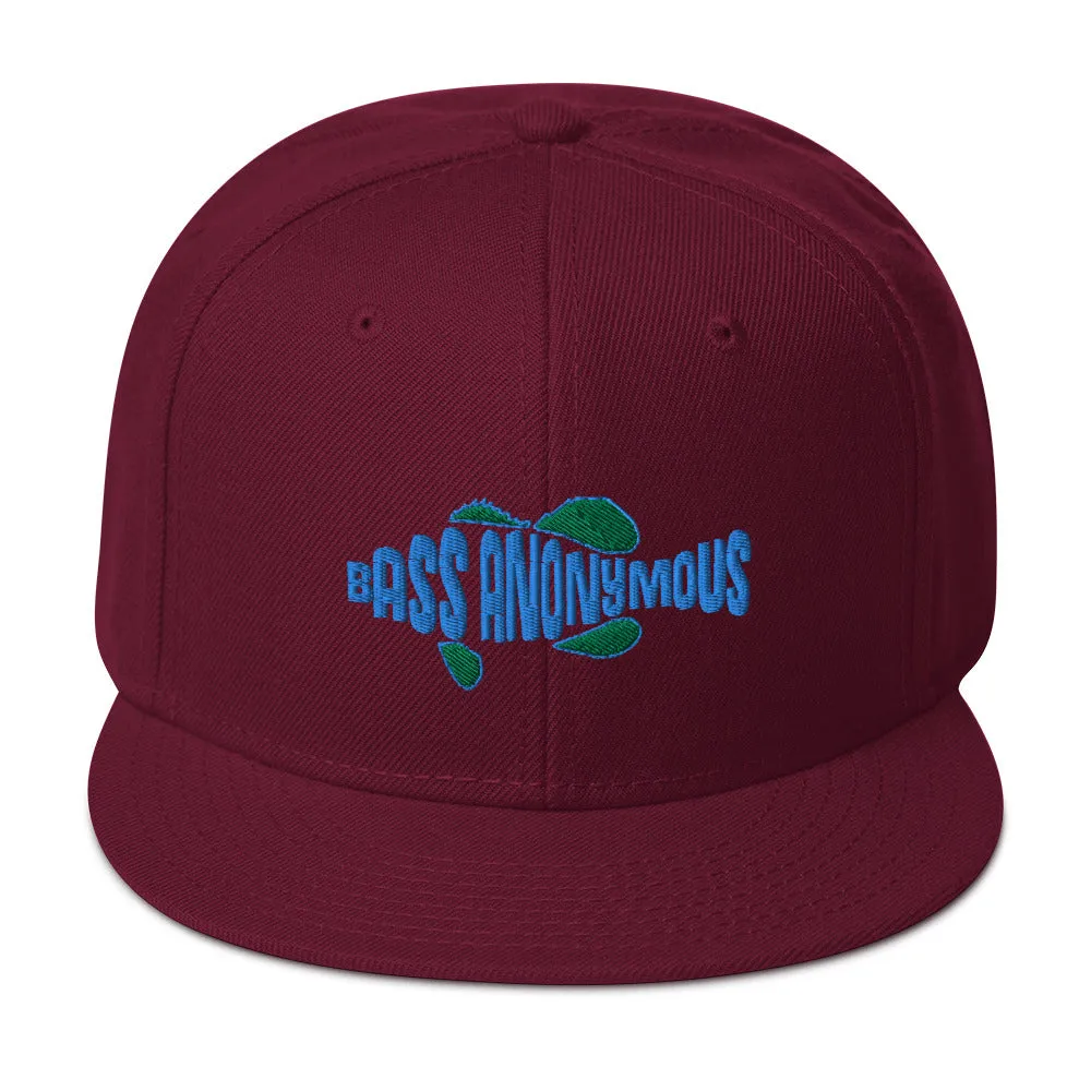 Snapback Hat-Bass Anonymous Swim Logo Blue