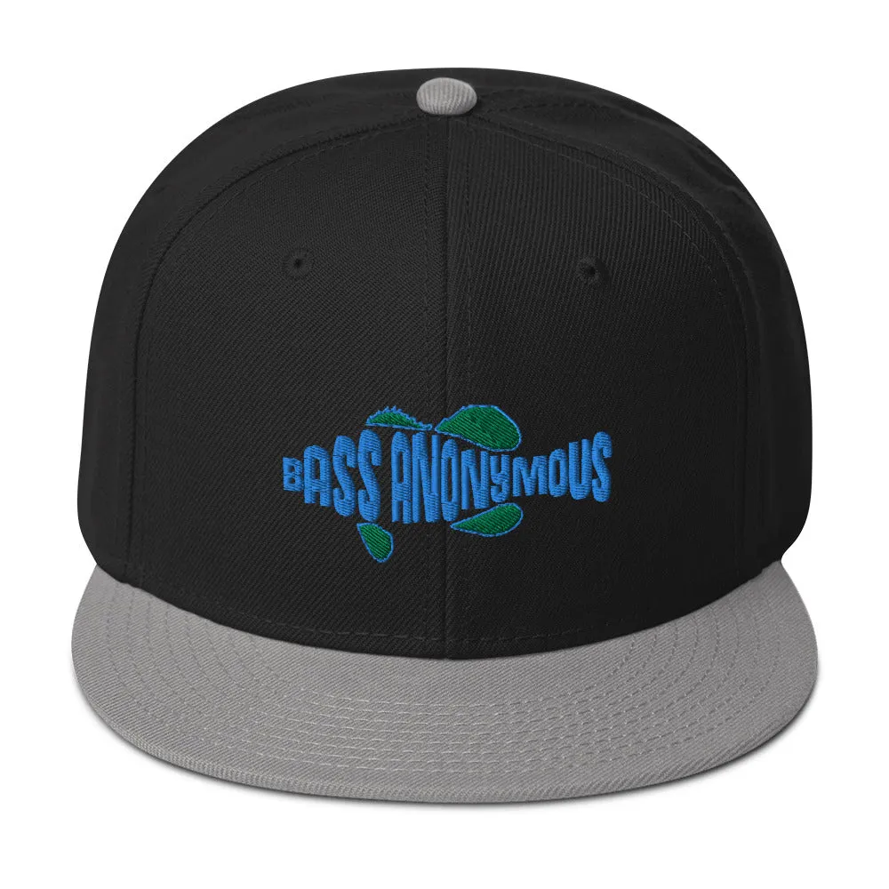 Snapback Hat-Bass Anonymous Swim Logo Blue