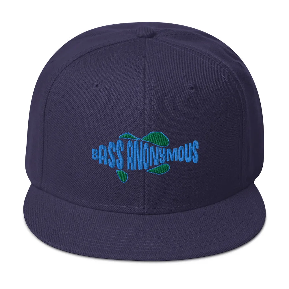 Snapback Hat-Bass Anonymous Swim Logo Blue