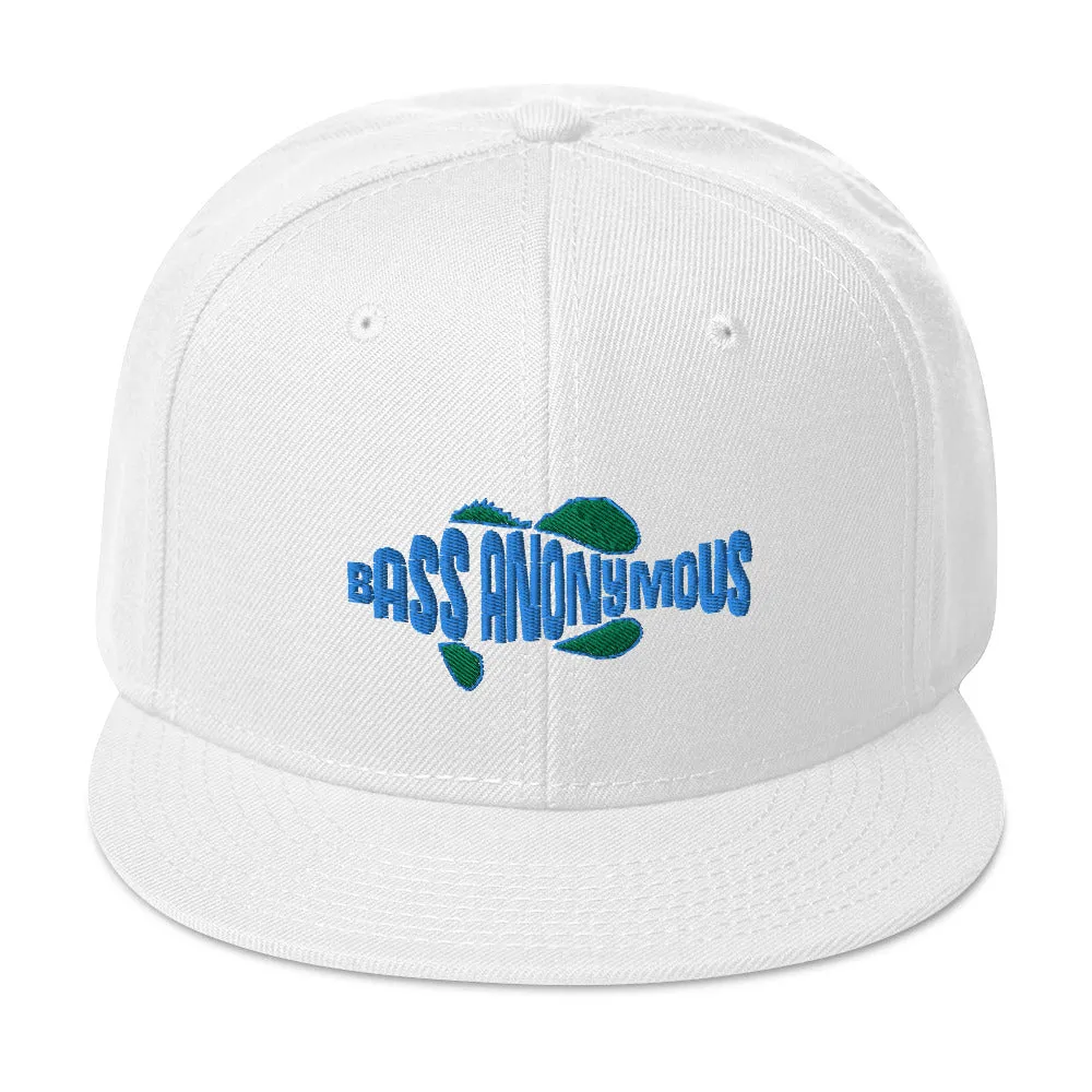 Snapback Hat-Bass Anonymous Swim Logo Blue