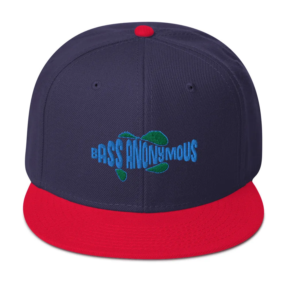 Snapback Hat-Bass Anonymous Swim Logo Blue