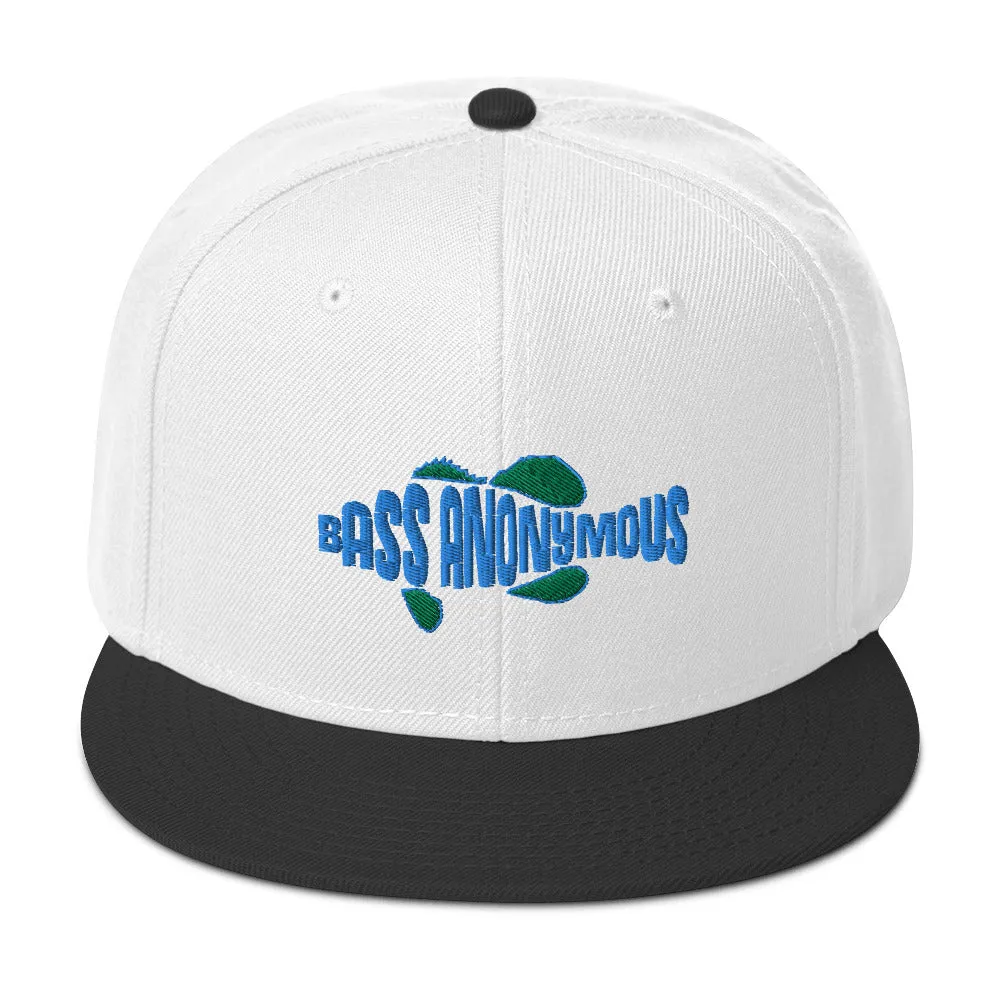 Snapback Hat-Bass Anonymous Swim Logo Blue