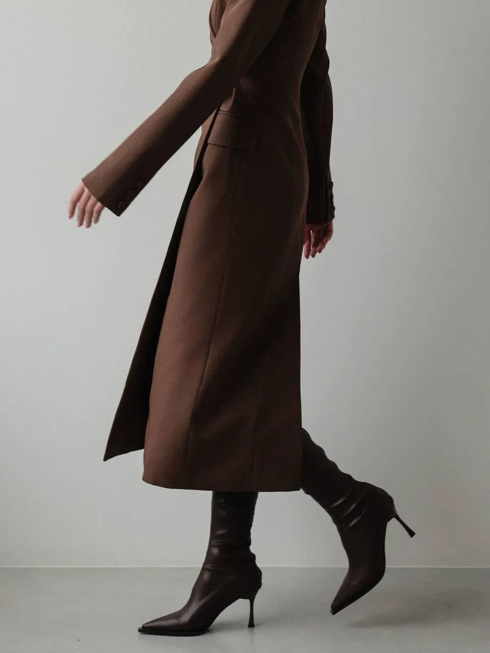 Sophisticated Brown Tailored Dress