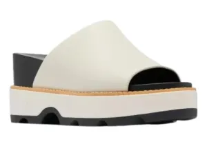 Sorel: Joanie IV Slide Wedge in Chalk/Black