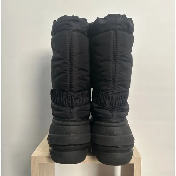 Sorel Lined Black With Red Winter‎ Boots Sz 4
