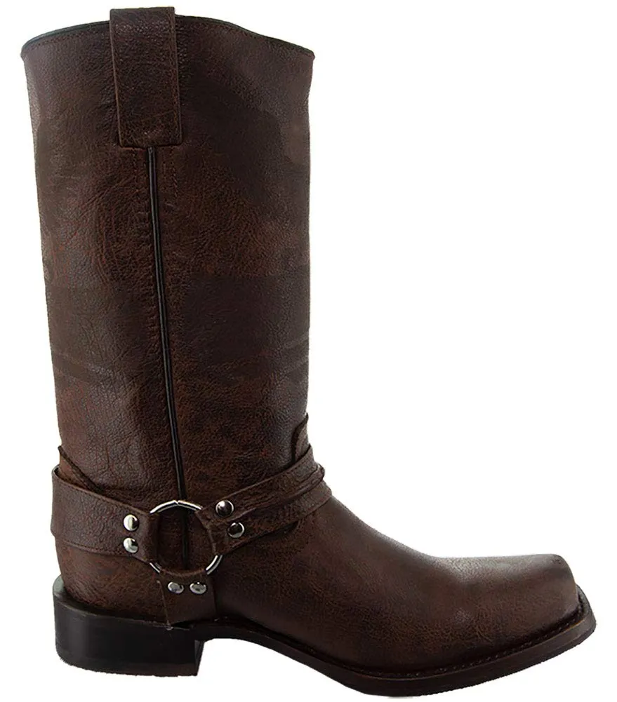 Soto Boots Men's Leather Harness Boots H50021 (13, Tan)