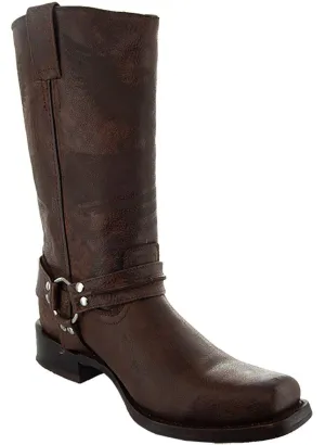 Soto Boots Men's Leather Harness Boots H50021 (13, Tan)